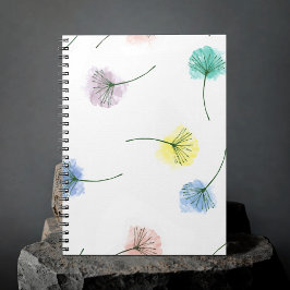 Dancing Dandelions | Blommönster för vattenfärg Anteckningsbok