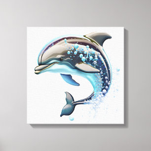 Dancing Delphin Canvastryck