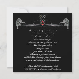 Dancing Demons Jeweled Goth Wedding Investigations Inbjudningar
