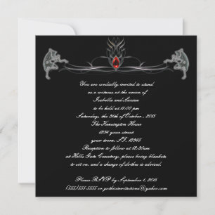 Dancing Demons Jeweled Goth Wedding Investigations Inbjudningar
