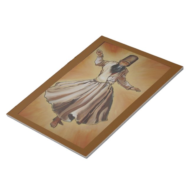 Dancing Dervish Ottoman Dynasty Art Anteckningsblock (Vinklad)