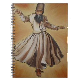 Dancing Dervish Ottoman Dynasty Art Anteckningsbok Med Spiral