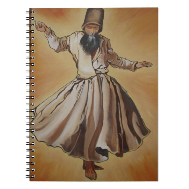 Dancing Dervish Ottoman Dynasty Art Anteckningsbok Med Spiral (Framsidan)