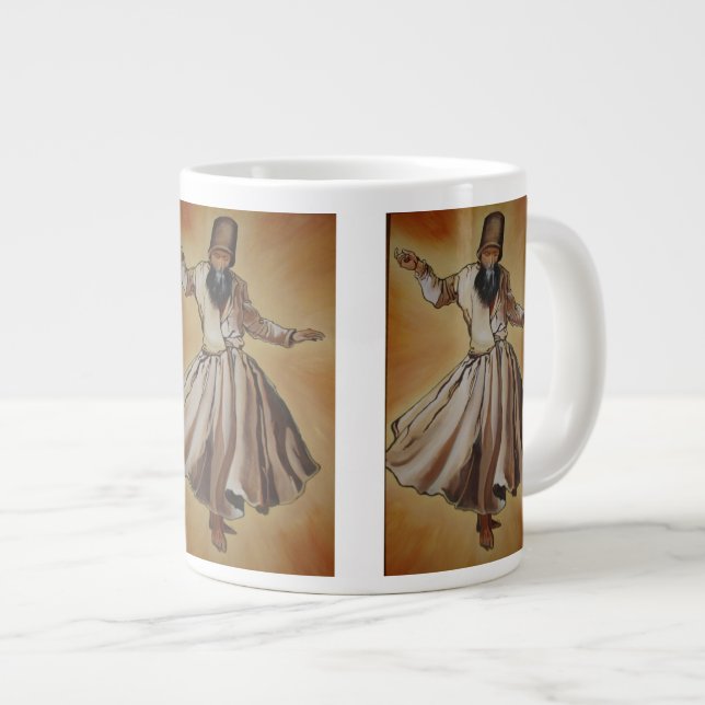 Dancing Dervish Ottoman Dynasty Art Jumbo Mugg (Framsida höger)