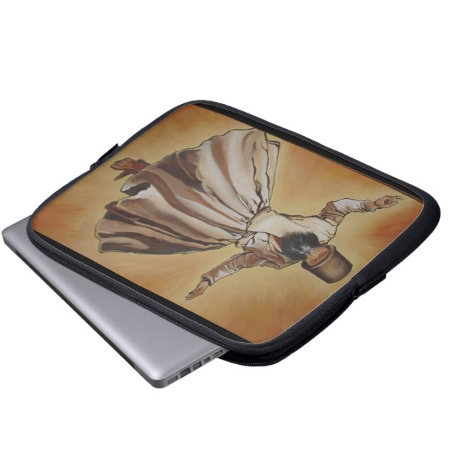 Dancing Dervish Ottoman Dynasty Art Laptop Sleeve (Framre botten)