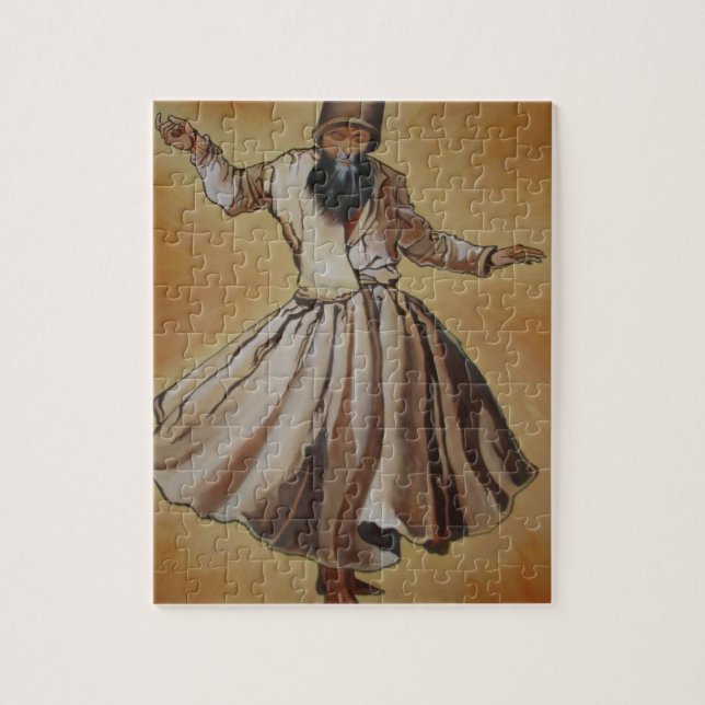 Dancing Dervish Ottoman Dynasty Art Pussel (Vertikal)
