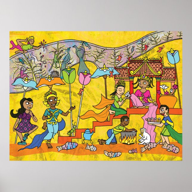 Dancing Devas - Kambodjanska konstutskriften Poster (Framsidan)