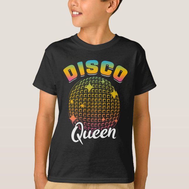 Dancing Disco Queen 70s 80-talets musik T Shirt (Framsida)