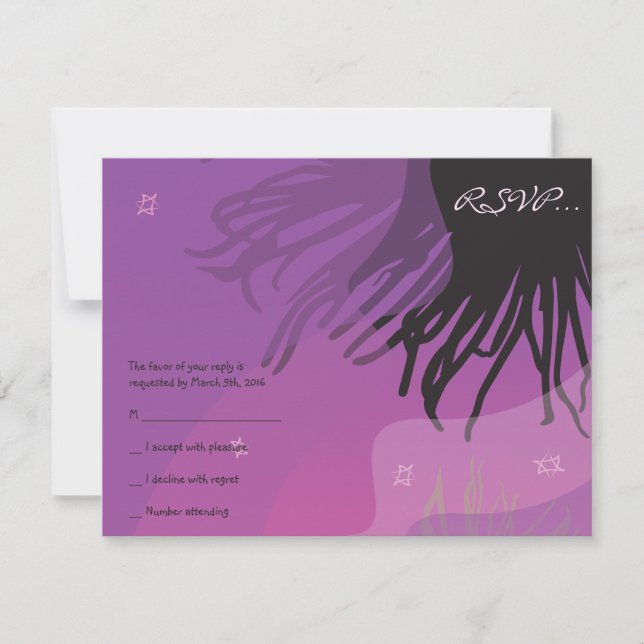 DANCING DOLPHINS Bat mitzvah svarskort rosa OSA Kort (Framsida)
