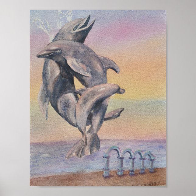 Dancing Dolphins Poster (Framsidan)