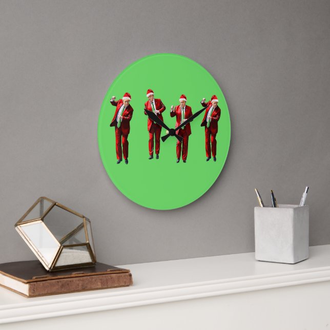 Dancing Donald Trump jul MAGA Stor Klocka (Kontor)