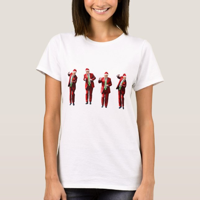 Dancing Donald Trump jul MAGA T Shirt (Framsida)