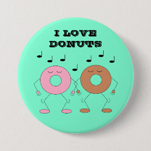 Dancing Donuts Mint Grönt Knapp