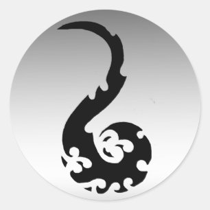 Dancing Dragon Runt Klistermärke