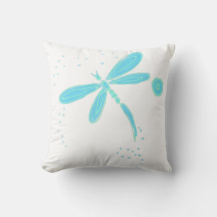 Dancing Dragonfly Abstrakt Art Kudde