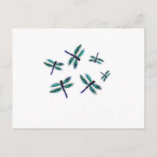 Dancing Dragonfly Art Vykort