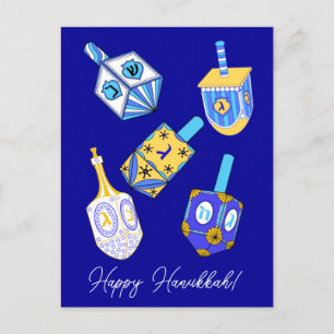 Dancing Dreidels Hanukkah Helg Vykort