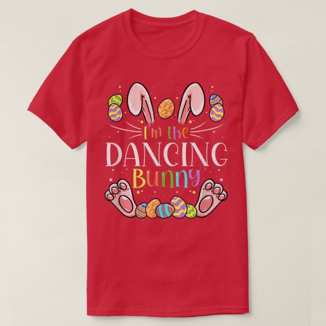 Dancing Easter Matching Family Party Bunny Face Co T Shirt (Design framsida)