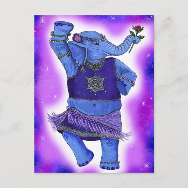 Dancing Elephant Postcards Vykort (Framsida)