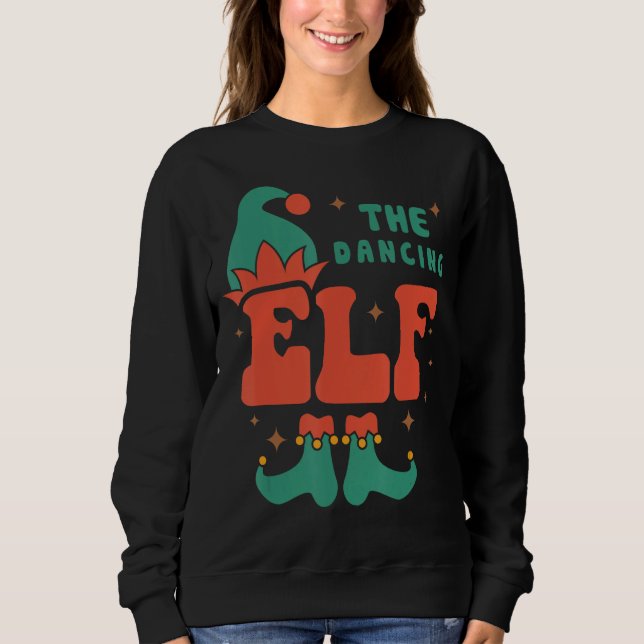 Dancing Elf Family Matching jul Pjs Funny T Shirt (Framsida)