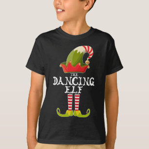 Dancing Elf Funny julgåva Matching Fami T Shirt