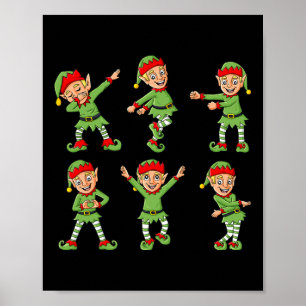Dancing Elf jul Dance Challenge Boys Girls K Poster