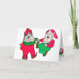 DANCING ELVES christmas card Helgkort