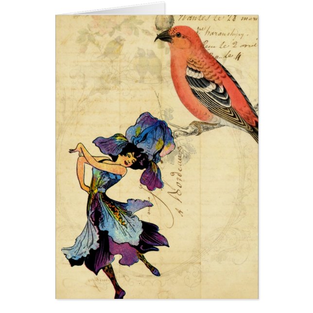 Dancing Fairy Hälsningskort (Framsidan)