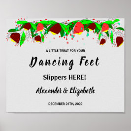 Dancing Feet Flinflip flops | Blommor Bröllop-teck Poster