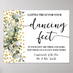 Dancing Feet Flinflip flops Bröllop Eucalyptus Sig Poster