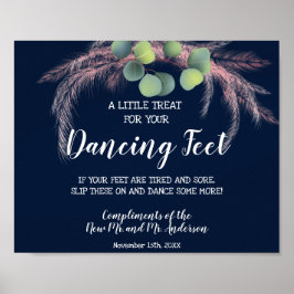 Dancing Feet Flinflip flops Bröllop Pampas Grass Poster