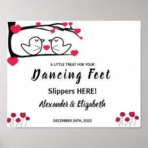 Dancing Feet Flinflip flops   Love Bird Bröllop Si Poster