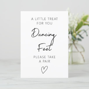 Dancing Feet Sign Template, Bröllop Flinflip flops Inbjudningar