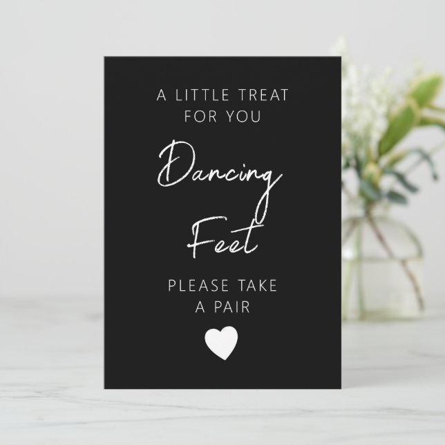 Dancing Feet Sign Template, Bröllop Flinflip flops Inbjudningar (Stående Fram)