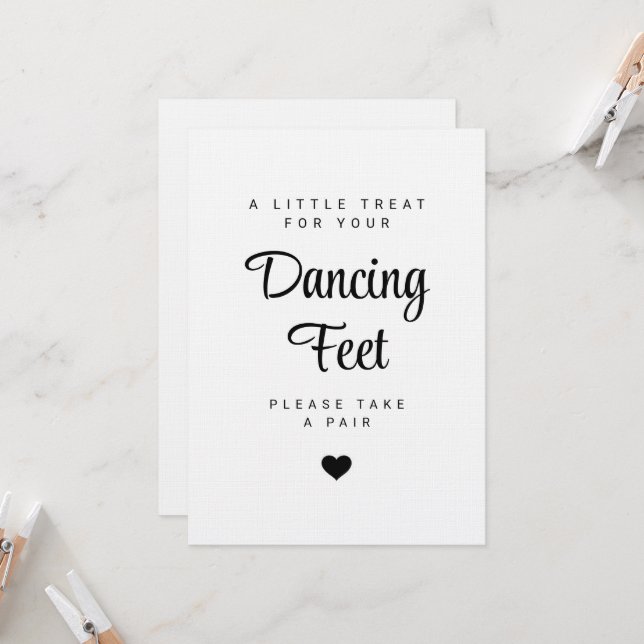 Dancing Feet Sign Wedding Flip Flops Invitation Inbjudningar (Fram/Back In Situ)