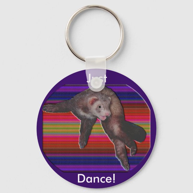 Dancing Ferret Keychain Nyckelring (Framsida)