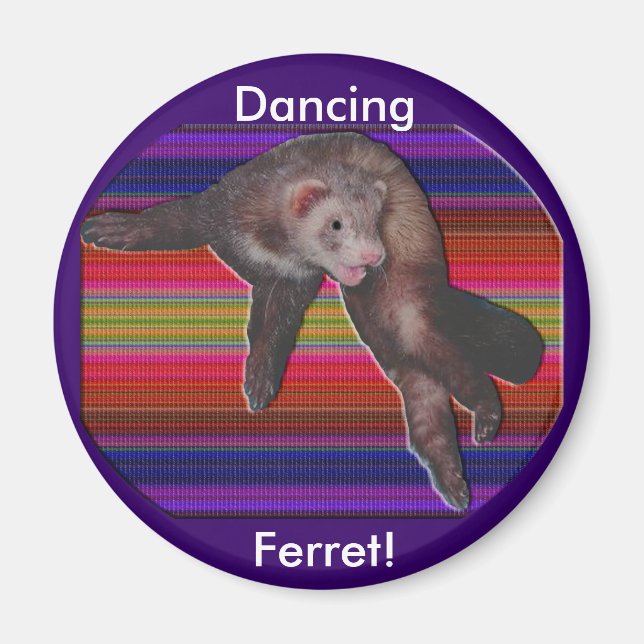 Dancing Ferret Magnet (Framsidan)