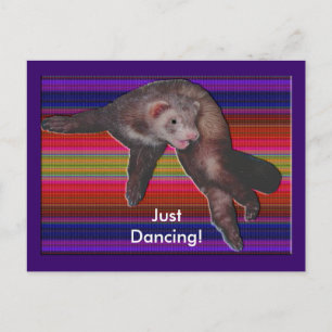 Dancing Ferret Vykort