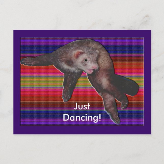 Dancing Ferret Vykort (Framsida)