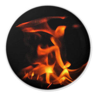 Dancing Fire Ceramic Knob Knopp