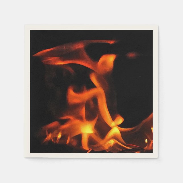 Dancing Fire Cocktail Napkins Pappersservett (Framsidan)