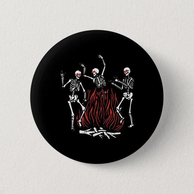 Dancing Fire Valentines day Funny Bones Heart Kärl Knapp (Framsida)