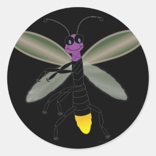 Dancing Firefly Runt Klistermärke