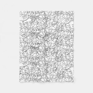 Dancing Flowers Fleece Blanket