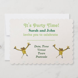 Dancing Frog Party Animal Inbjudningar