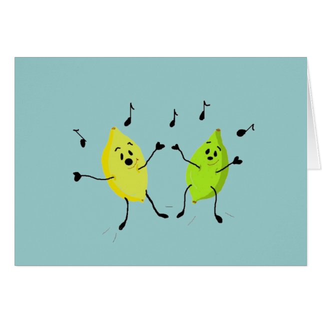 Dancing Fruit - Tomt kort (Framsidan Horizontal)