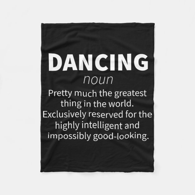 Dancing Funny Definition Girl Tonåring Women Dance Fleecefilt (Framsidan)