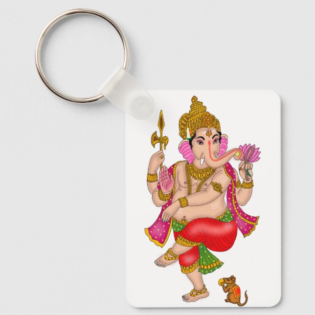 Dancing Ganesha Keychain Nyckelring (Framsida)