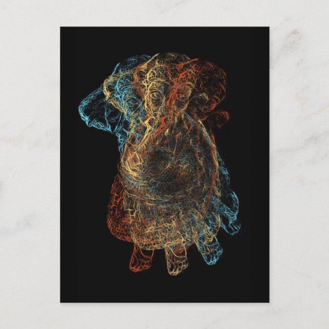 Dancing Ganesha Lycka till vycard Vykort (Framsida)