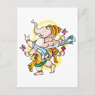 Dancing Ganesha Vykort